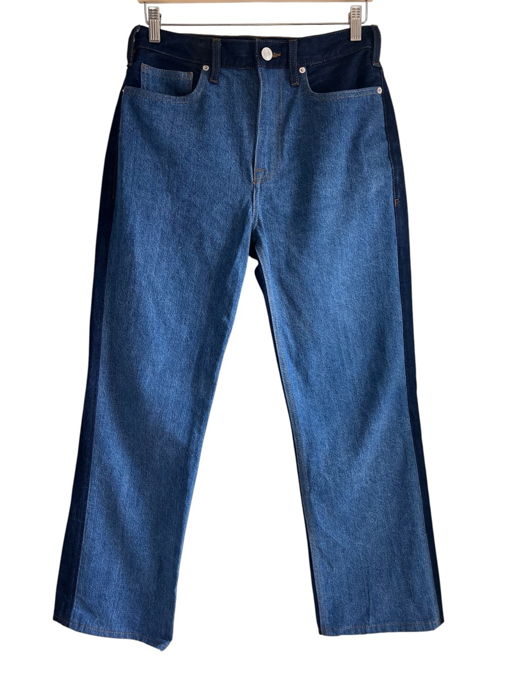 FRAME Blue Le Jane Contrast Patchwork Jeans size 28 excellent condition - Picture 4 of 14